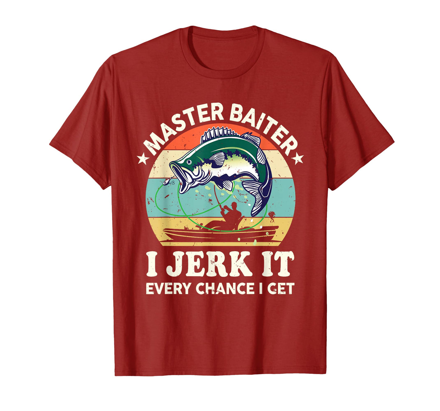 Master-Baiter Kayak Fishing-Shirt Dad Grandpa Bass Fish T-Shirt
