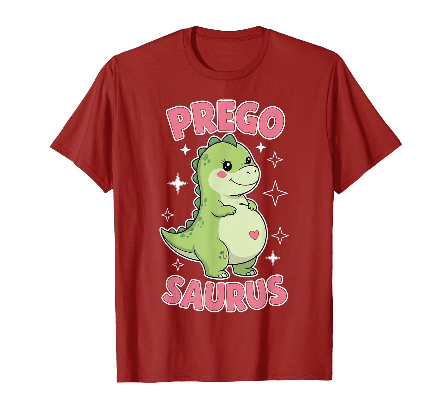 Pregosaurus Cute Retro Mommy Dinosaur Pregnancy Announcement T-Shirt