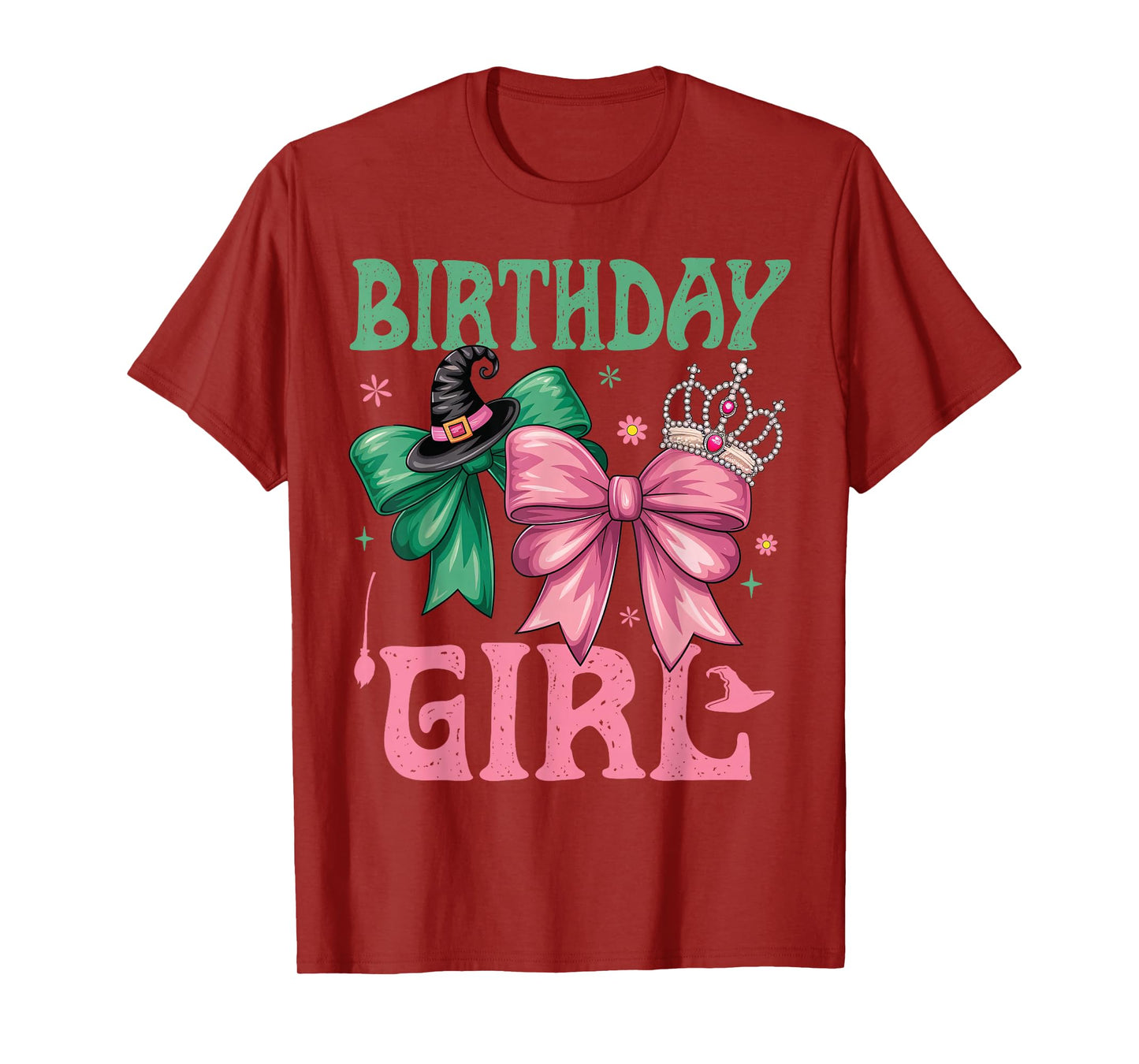 Birthday Witch Pink And Green Birthday Girl Women Girl Kids T-Shirt