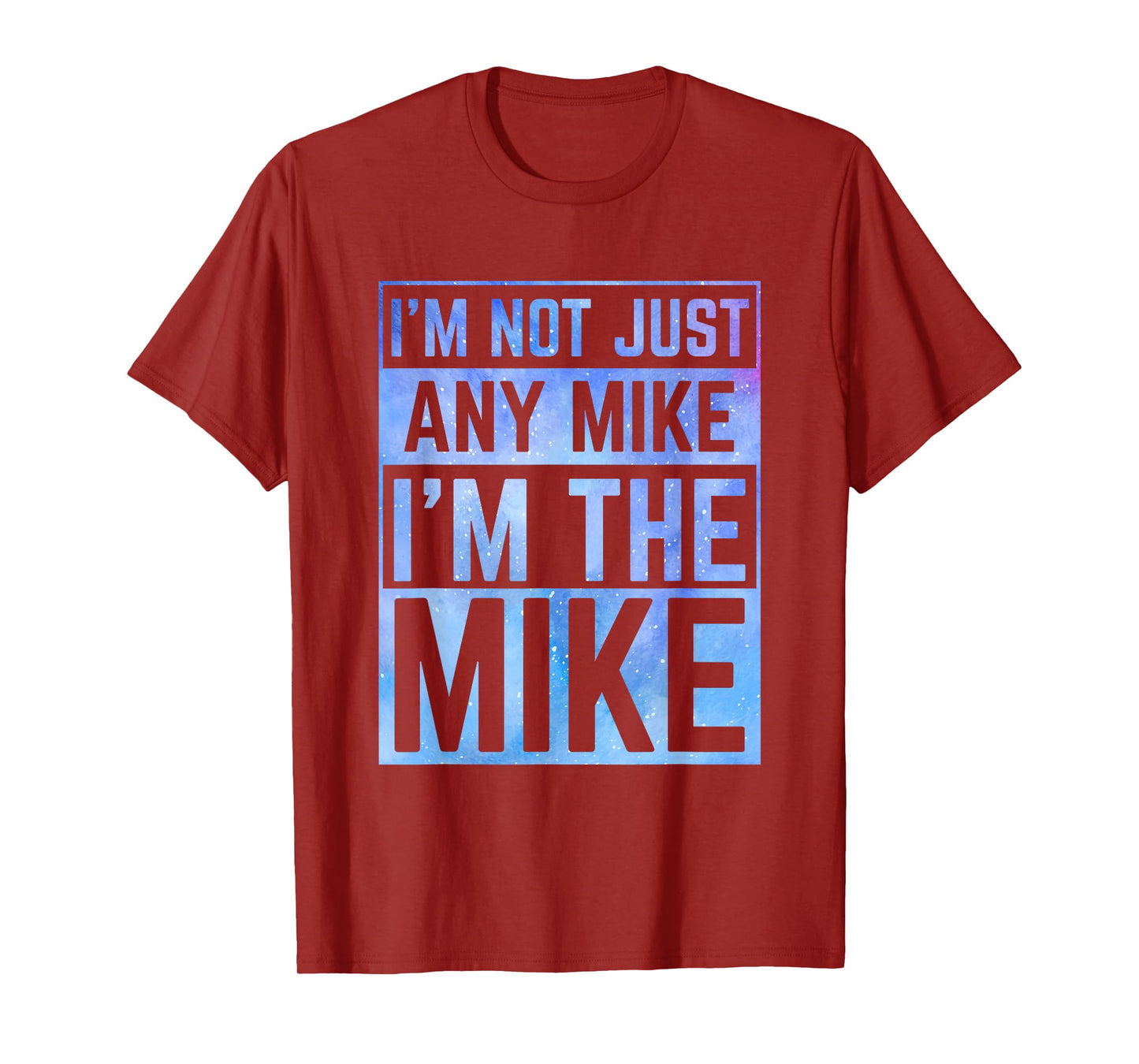 Personalized Gifts For Mike Unisex-Adults, Unisex-Kids Black Medium Modern Mock Collar Short Sleeve T-Shirt