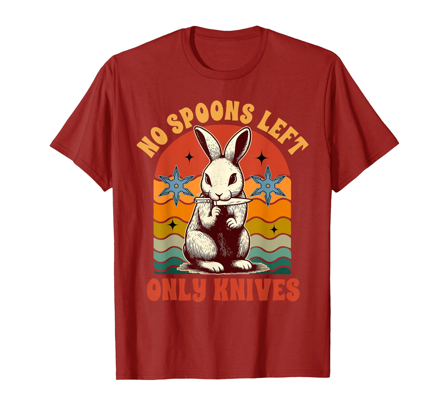 Spoonie Chronic Invisible Illness No Spoons Left Only Knives T-Shirt