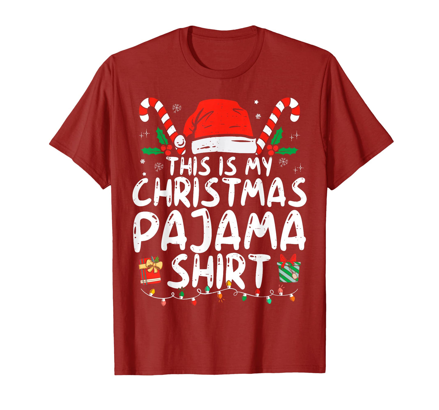 This Is My Christmas Pajama Shirt Funny Xmas PJs Men Women T-Shirt
