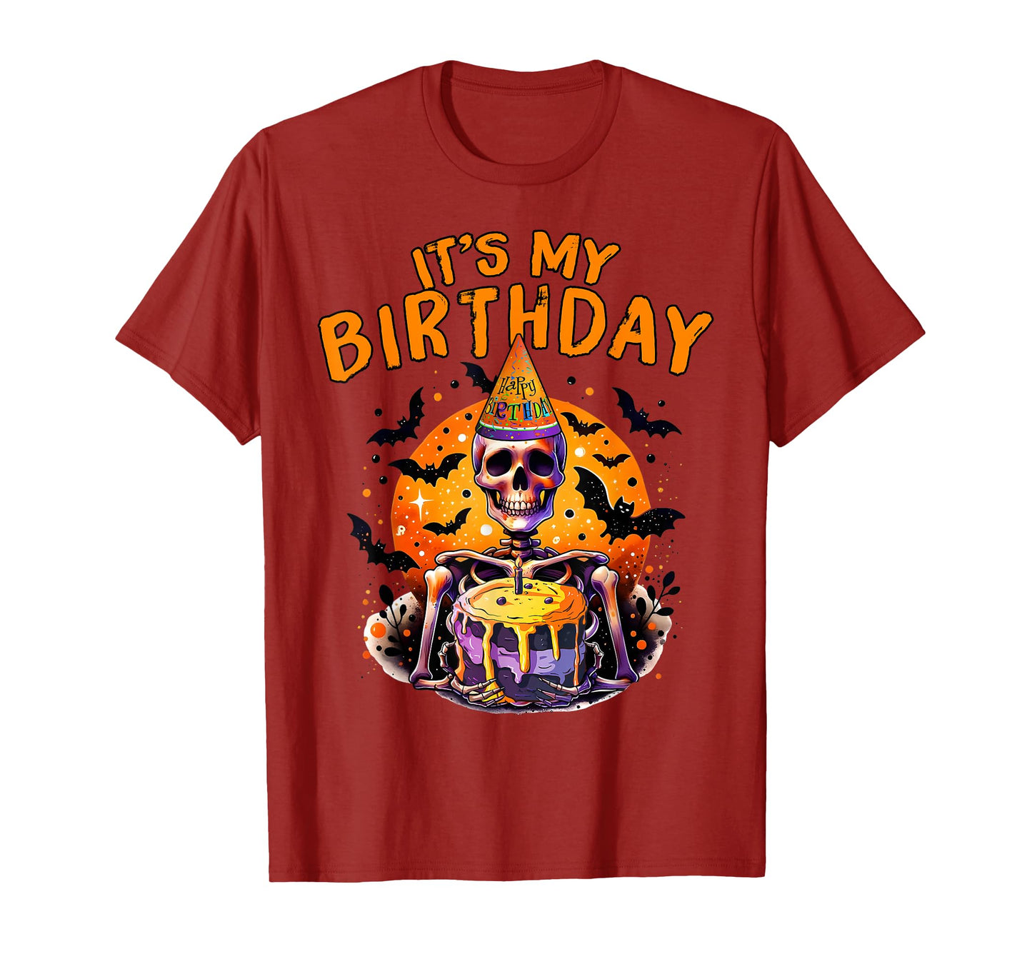 It's My Birthday Skeleton Happy Halloween Birthday Party T-Shirt