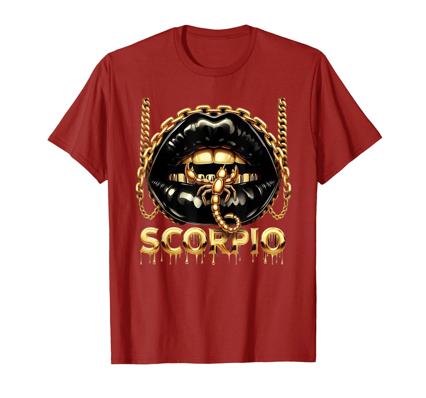 Scorpio Zodiac Horoscope Scorpion Lips for Women T-Shirt