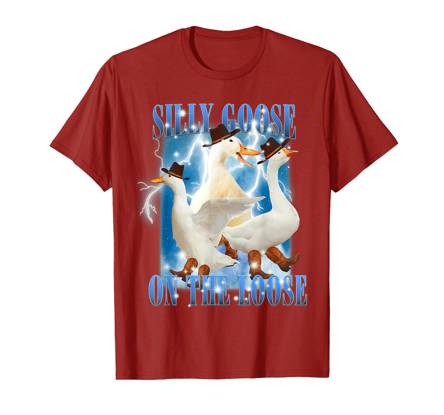 Retro Goose Aesthetic Trendy Meme Silly Goose On The Loose T-Shirt