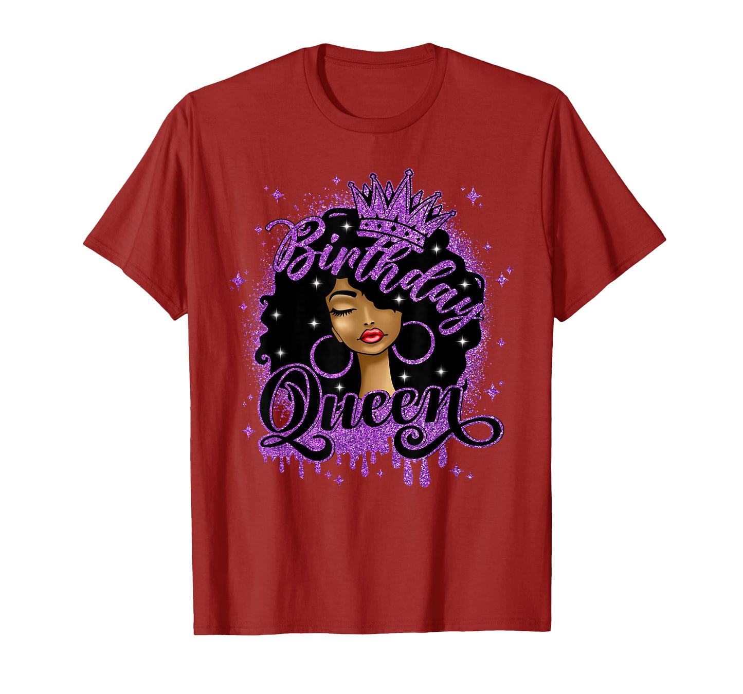 Birthday Queen Curly Afro Black Women It's My Birthday T-Shirt
