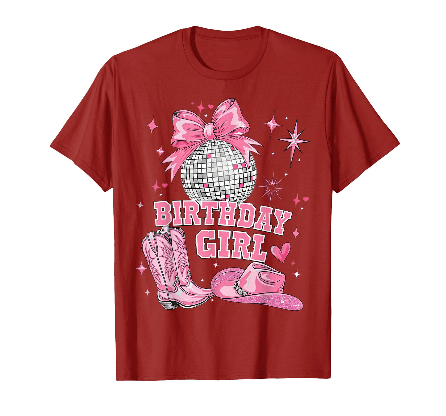 Birthday Cowgirl Western Disco Birthday Girl Party T-Shirt