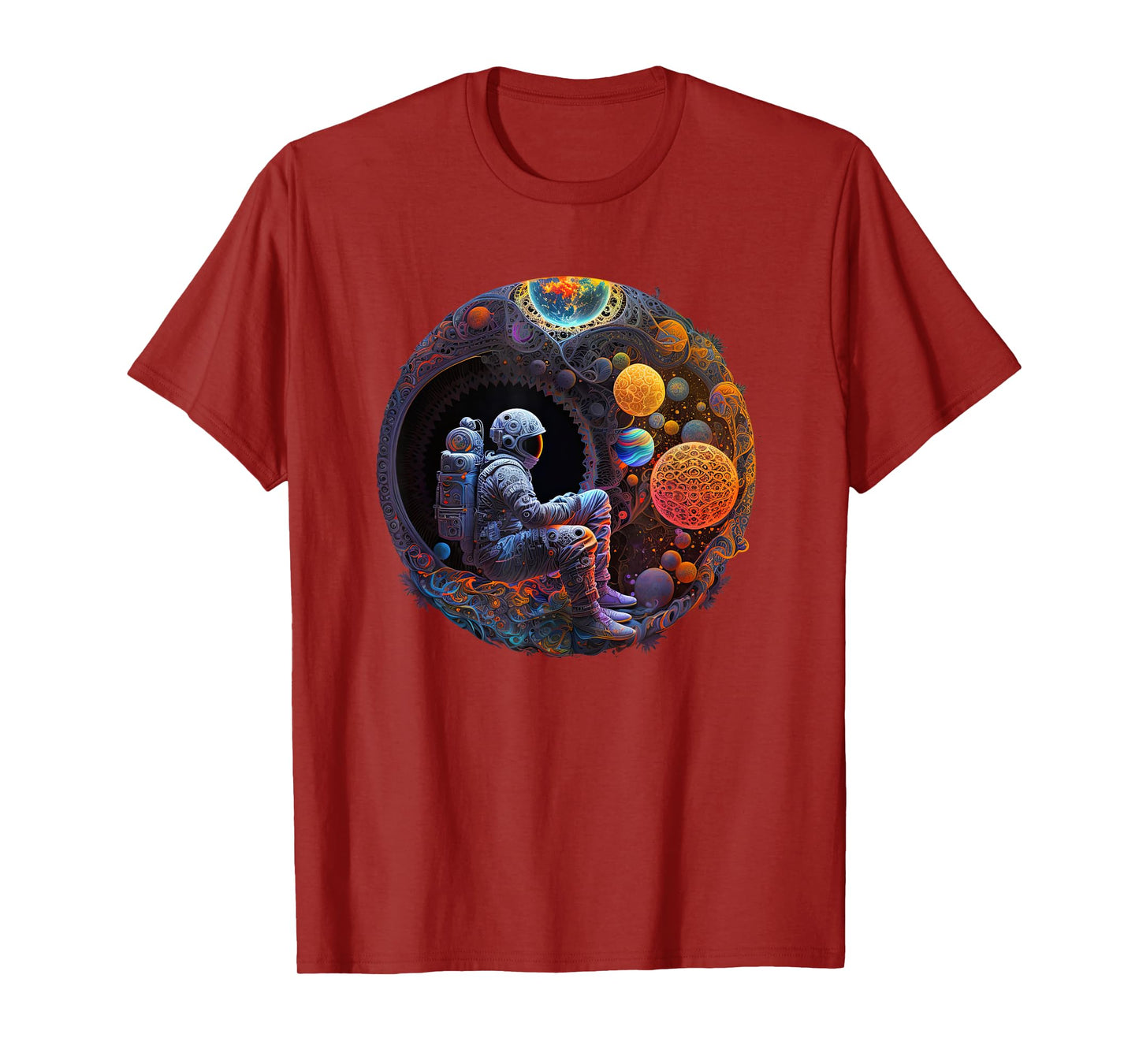 Meditating Astronaut Planets Meditation Astral Travel. T-Shirt