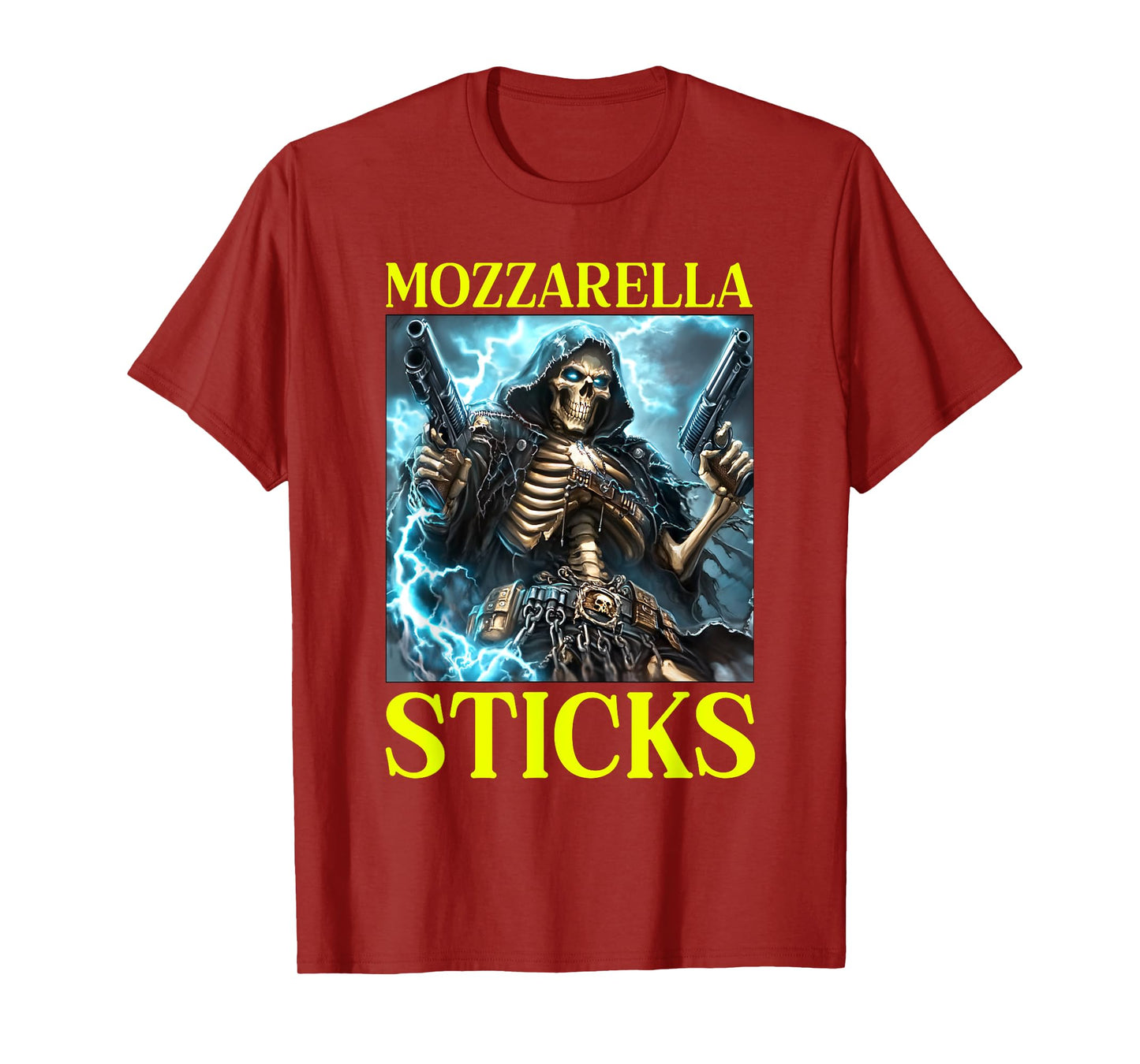 Hard Skeleton Meme Mozzarella Sticks T-Shirt