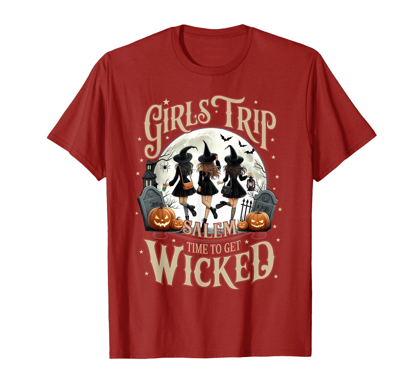 Vintage Salem 1692, Girls Trip Salem Time To Get Wicked T-Shirt