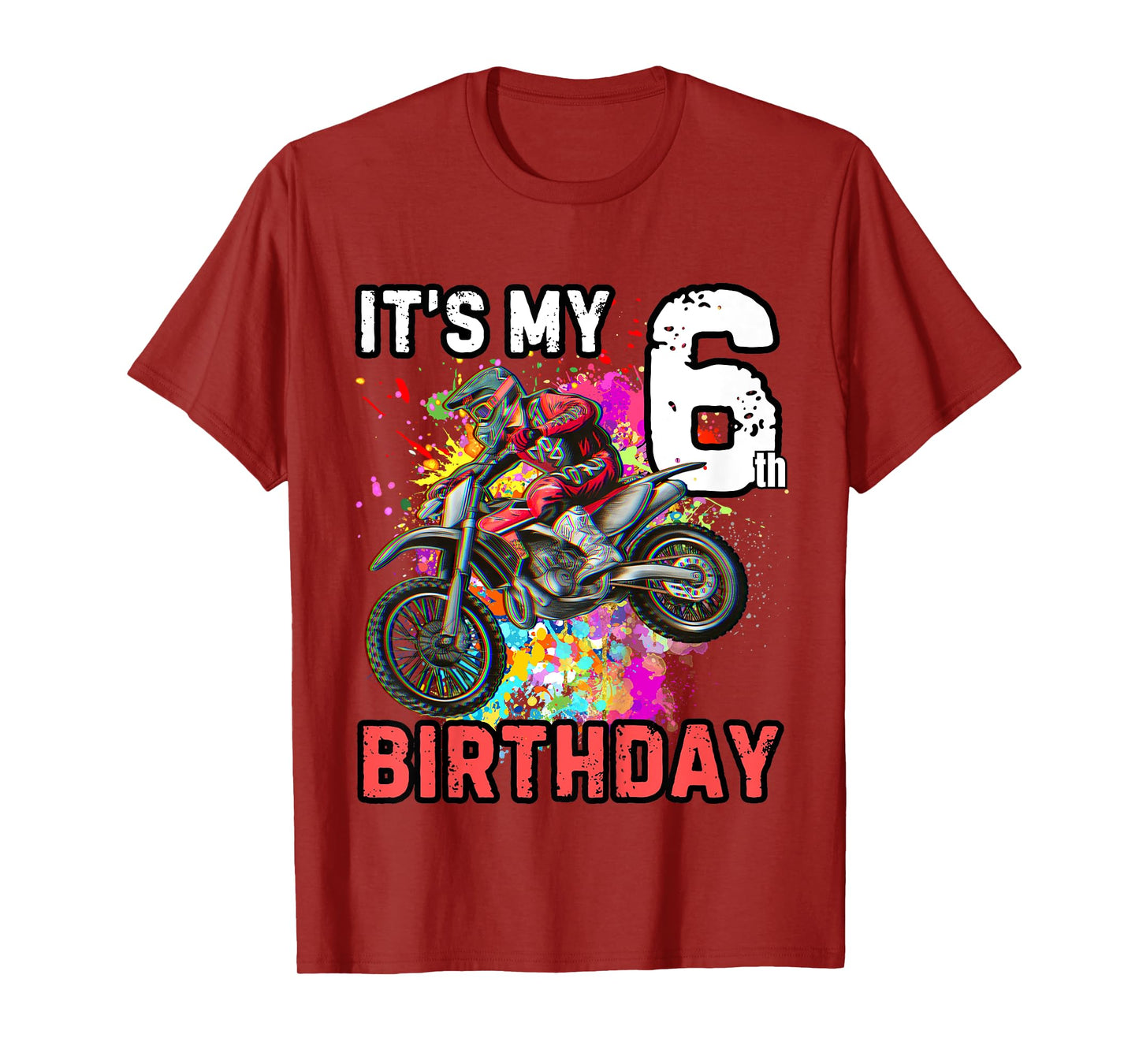 Kids It's my 6th Boy Birthday Dirt Bike MX Motocross Birthday T-Shirt