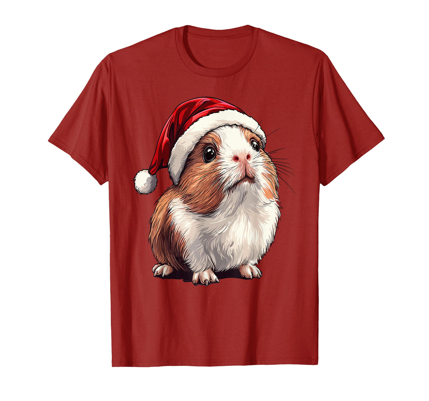 Xmas Guinea Pig Lovers Christmas Pajama Guinea Pig Santa Hat T-Shirt