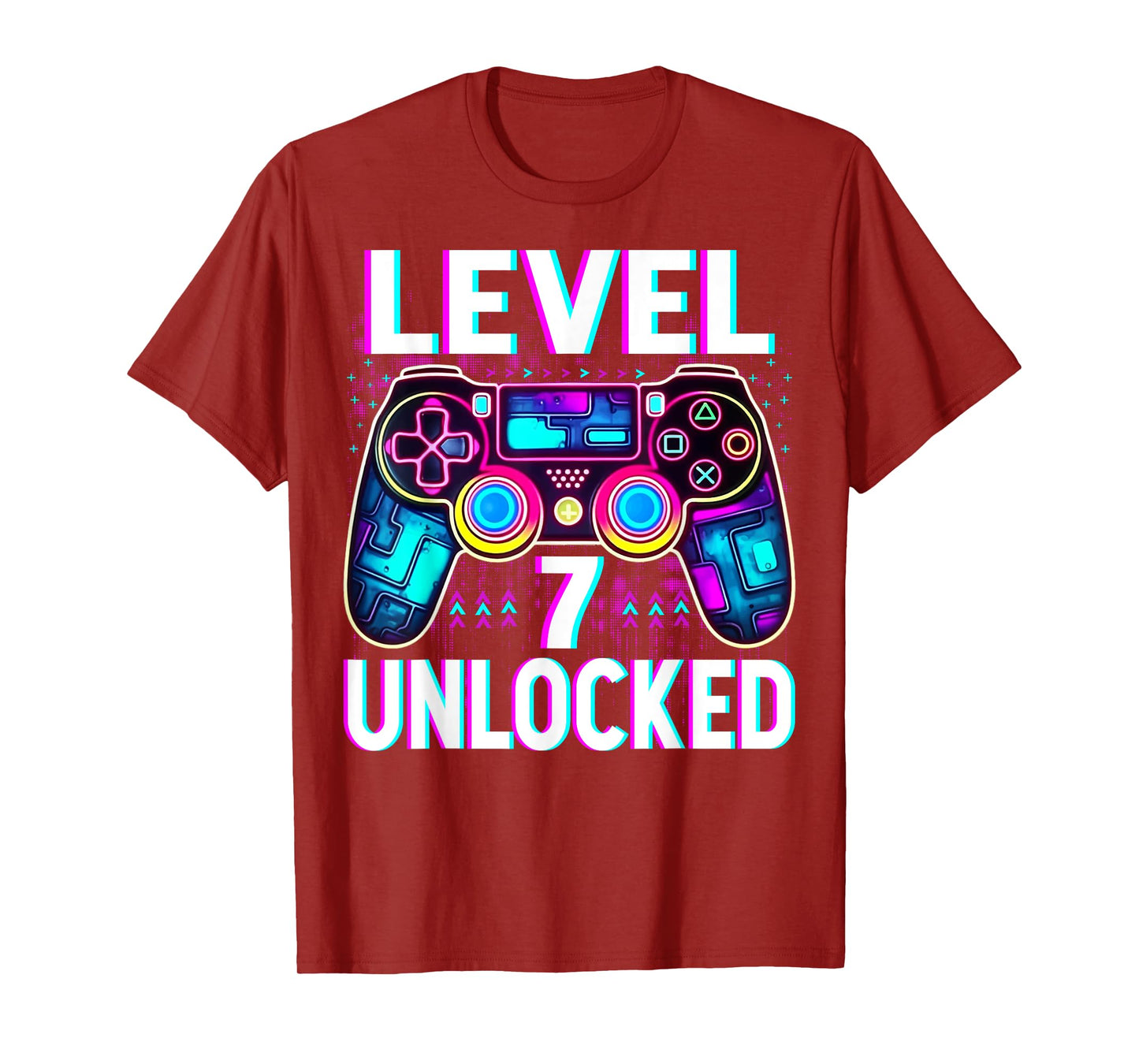 Level 7 Unlocked Shirt Funny Video Gamer Geek 7th Birthday T-Shirt