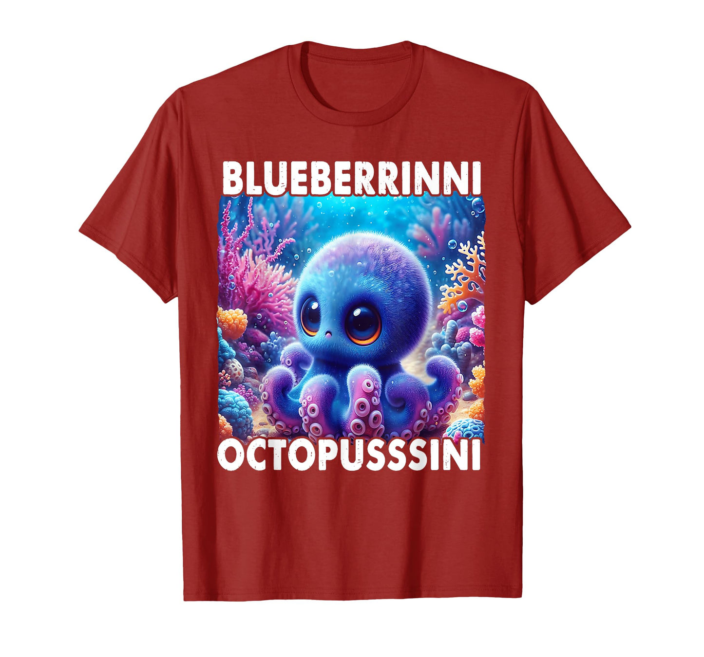 Blueberrinni Octopussini - Italian Brainrot Meme T-Shirt