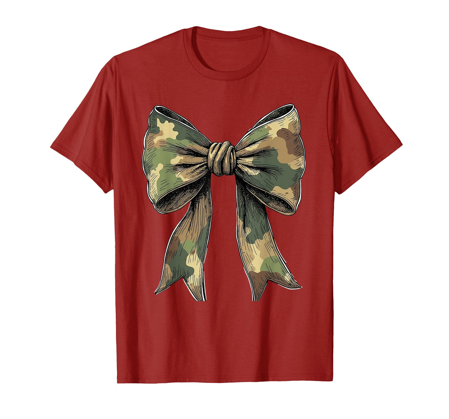 Camouflage Camo Bow Girls Camo Coquette Bow Hunting Women T-Shirt