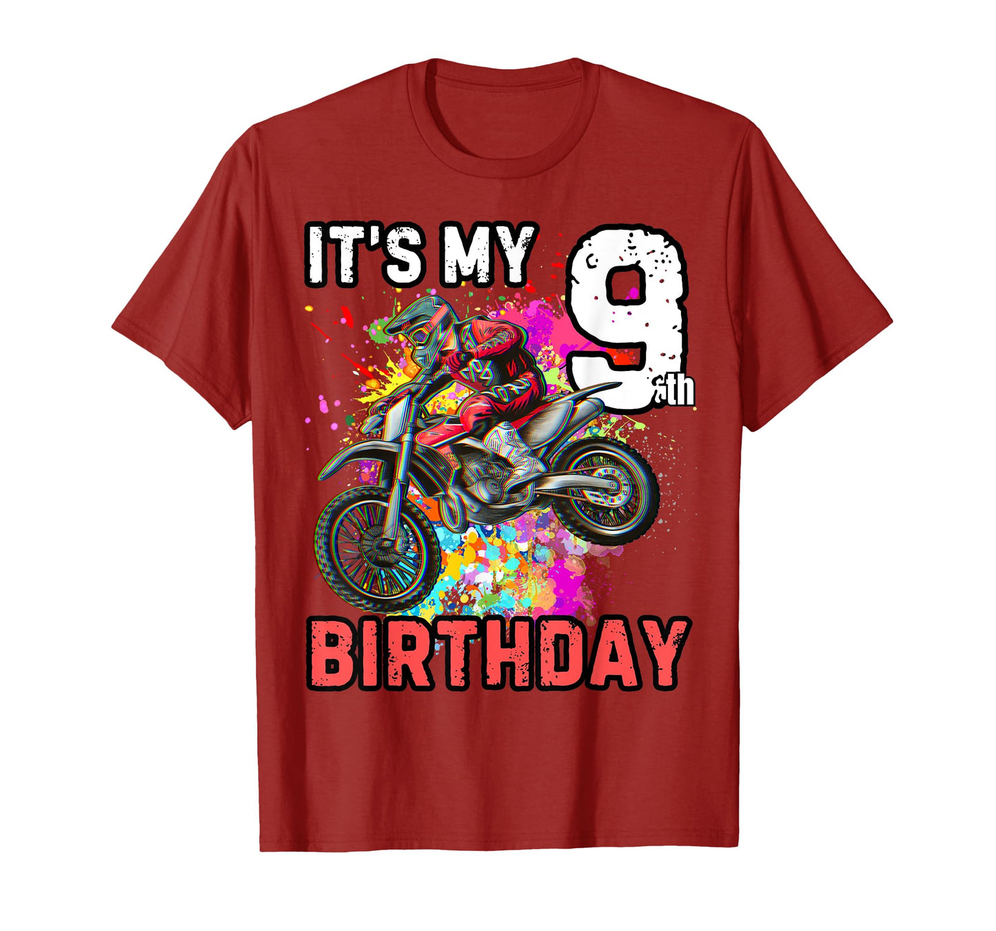 It's my 9th Boy Birthday Dirt Bike MX Motocross Birthday T-Shirt