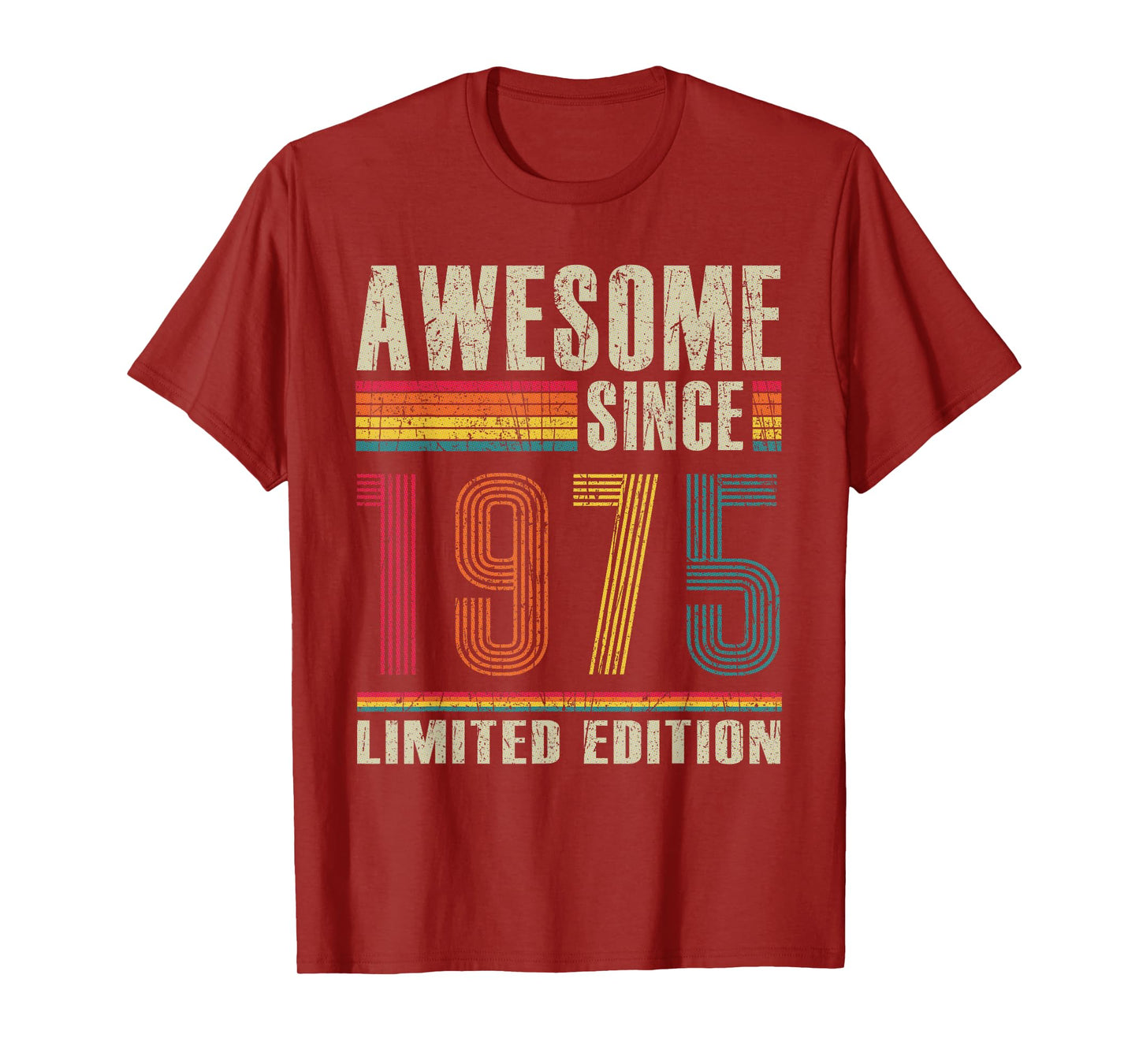 Vintage Awesome Since 1975 50th Birthday 50 Years Old T-Shirt