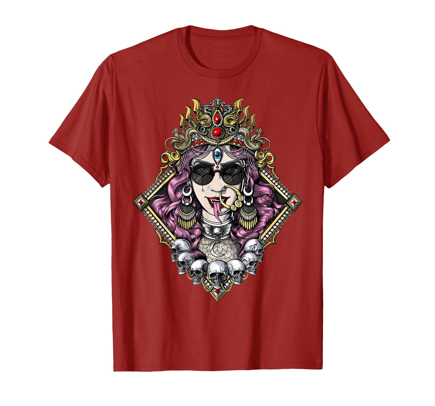 Kali Hindu Goddess Gothic Goth Hinduism Spiritual Mythology T-Shirt