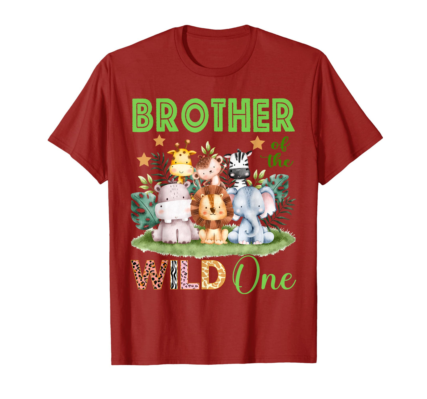 Brother Of The Wild One 1st Birthday Safari Family Matching T-Shirt