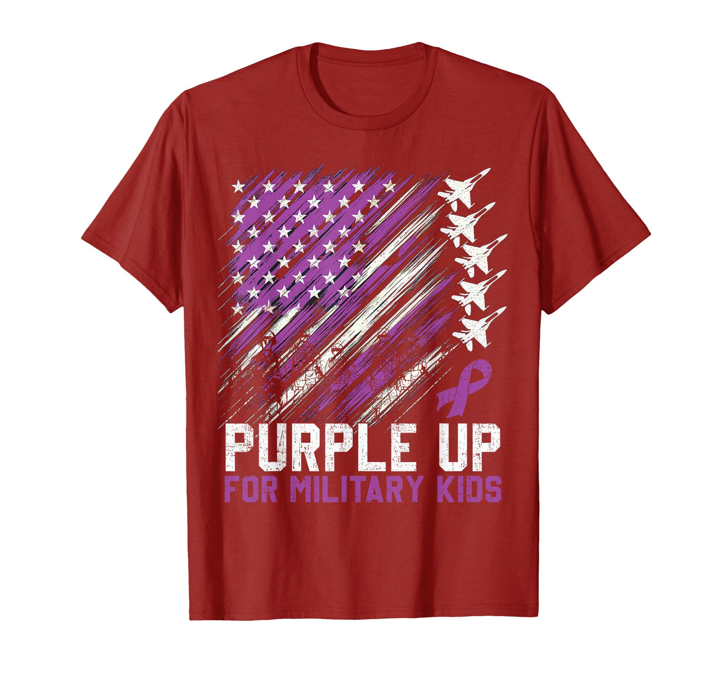 Purple Up Military Kids Month Of Military Child Army T-Shirt