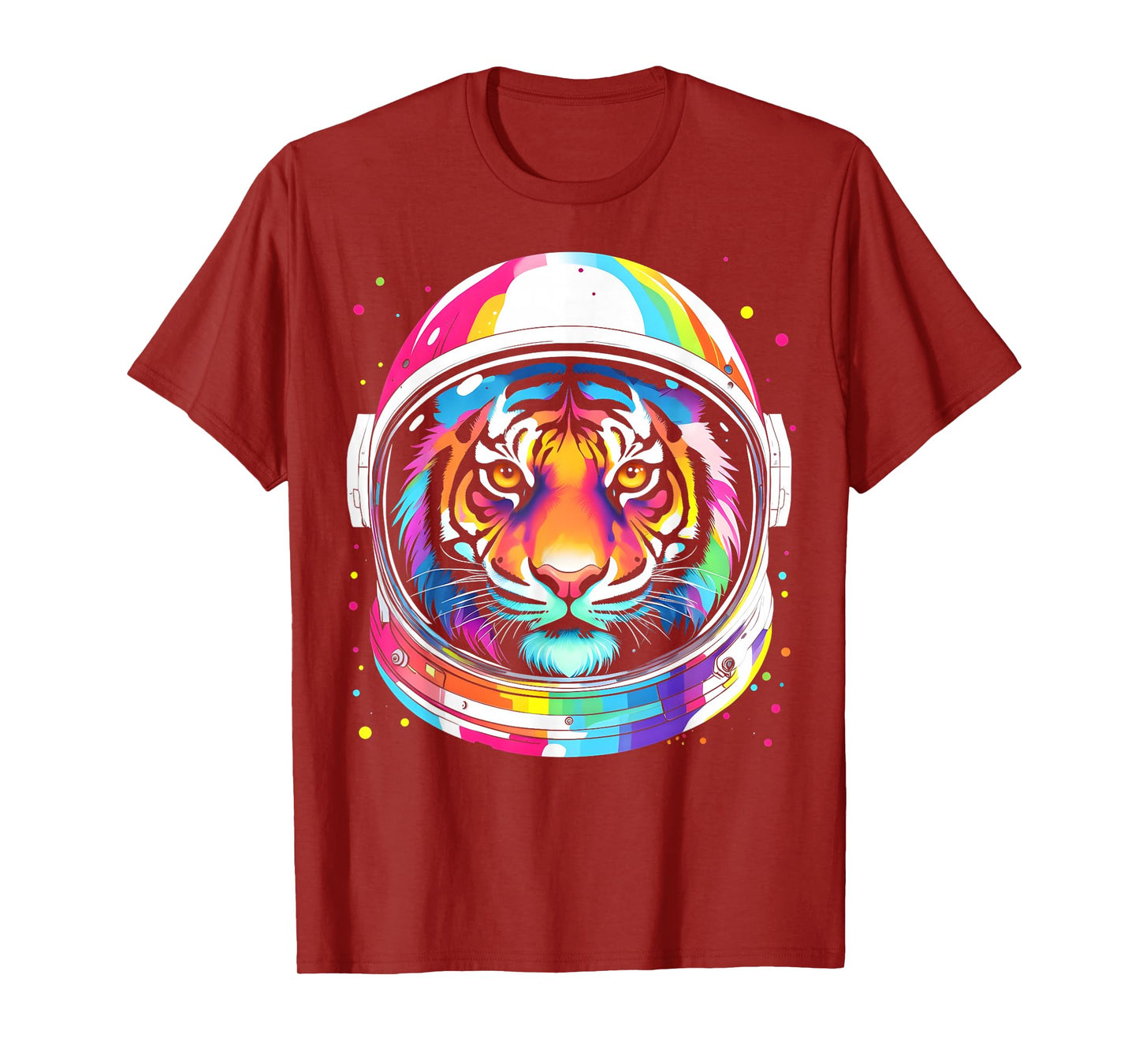 Astronaut Tiger Adventure Vibrant Colorful Space Funny T-Shirt