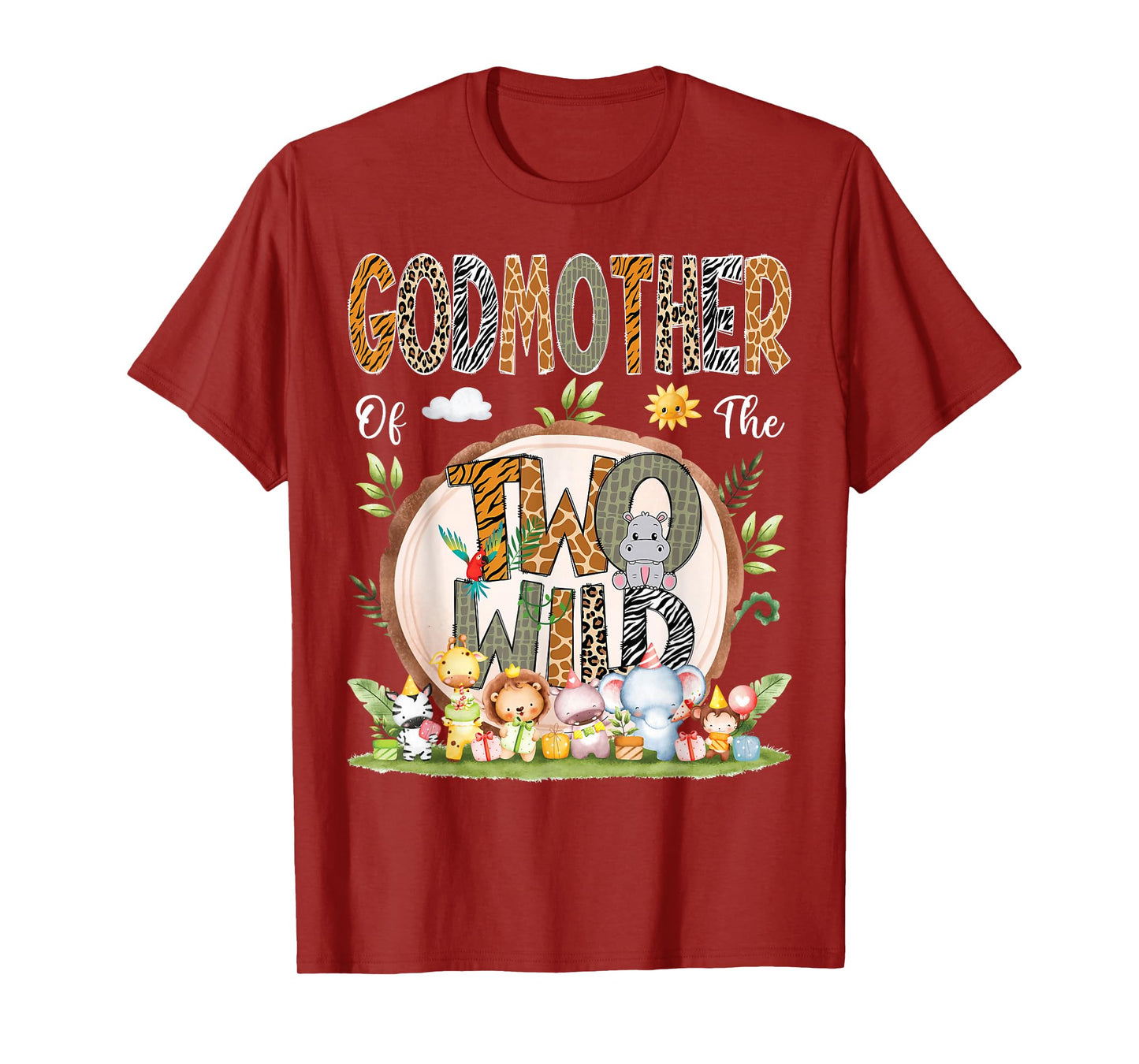 GodMother Of The Two Wild Animal Safari 2Nd Birthday Party T-Shirt