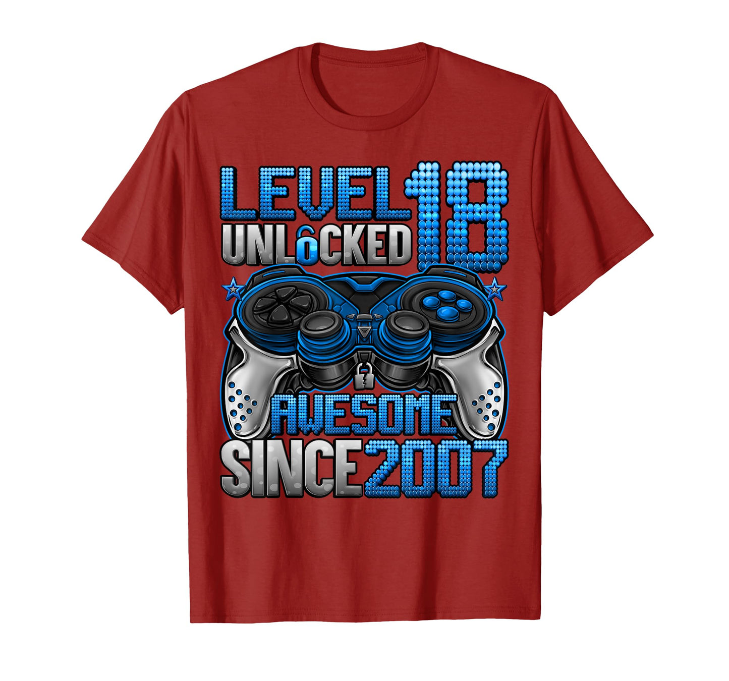 Level 18 Unlocked 18 Year Old Gifts Boys 18th Birthday Boy T-Shirt