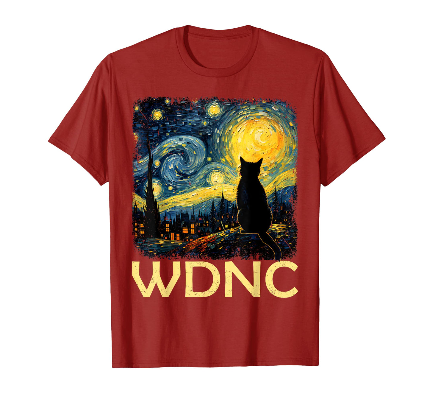 Vintage WDNC Cat Night T-Shirt