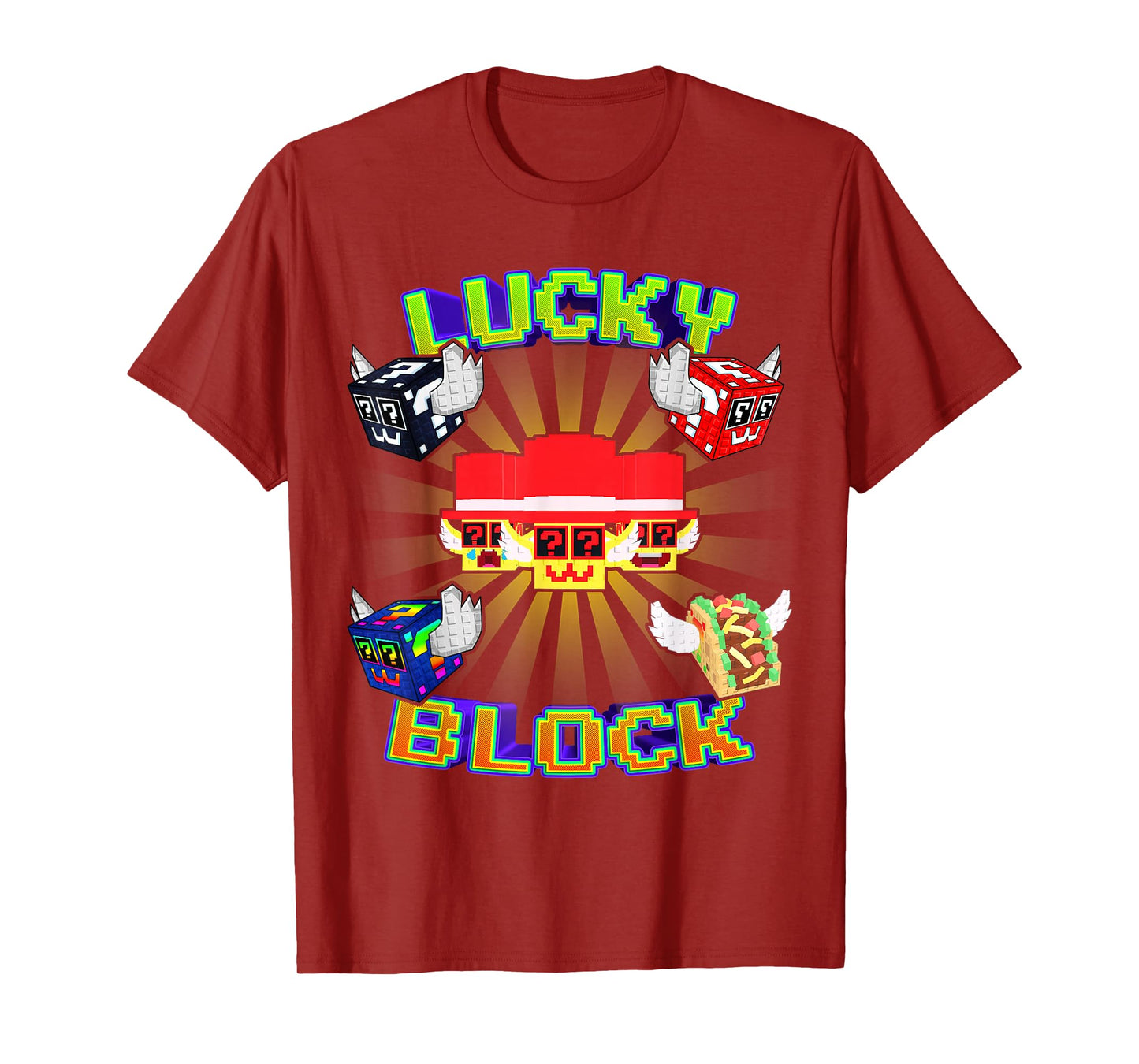 Funny Lucky Block Italian Brainrot Meme for Boys Kids Teens T-Shirt