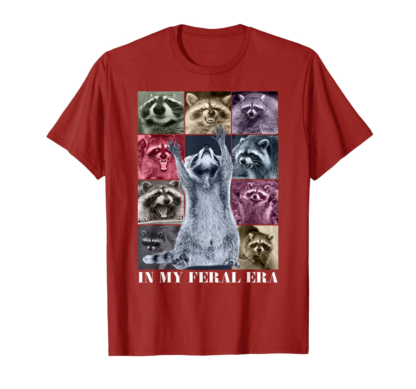 In My Feral Era Funny Raccoon Animal Meme Racoons Team Trash T-Shirt