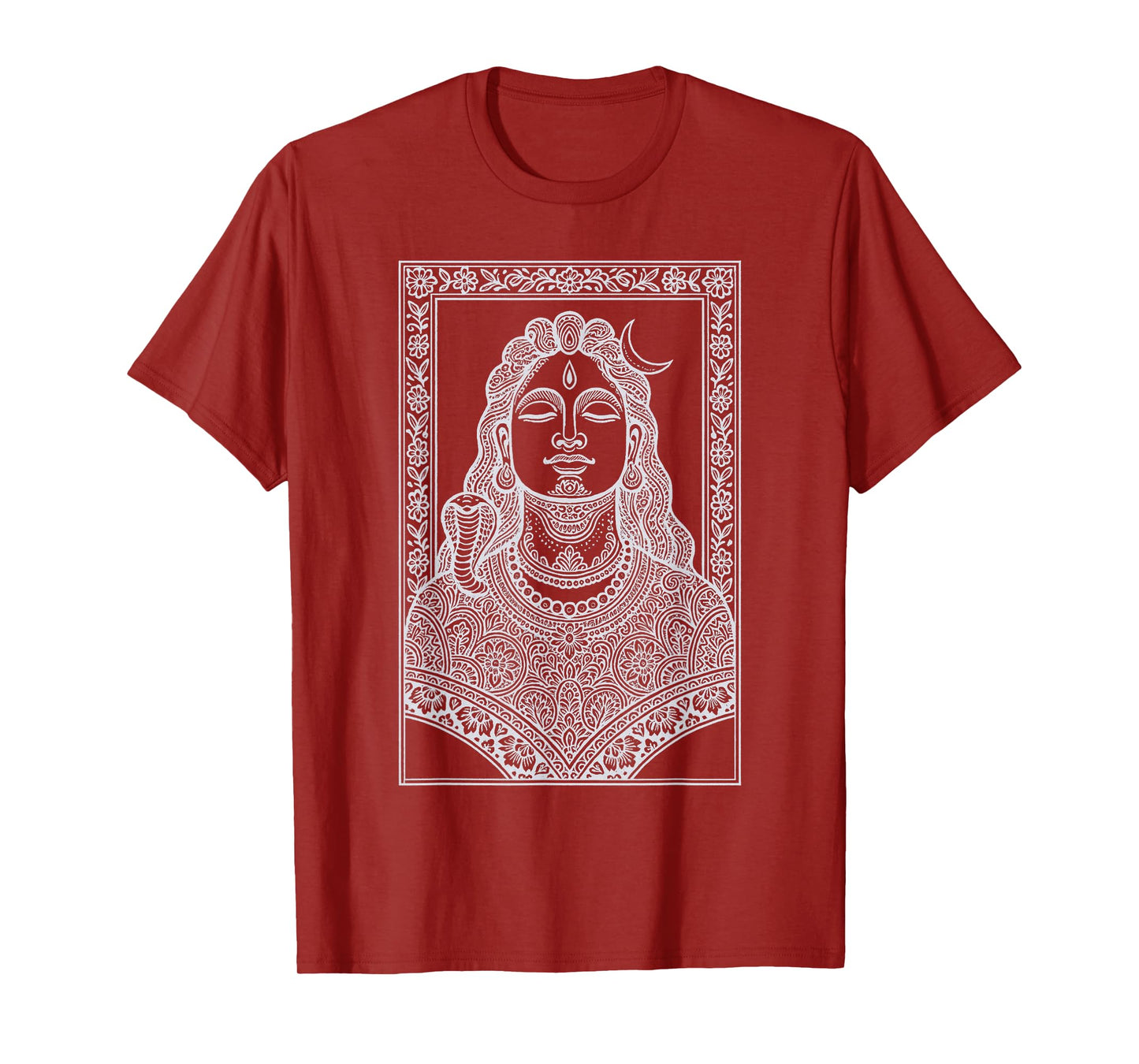 Traditional Indian Design Style Adiyogi God of Yoga Mahadev T-Shirt