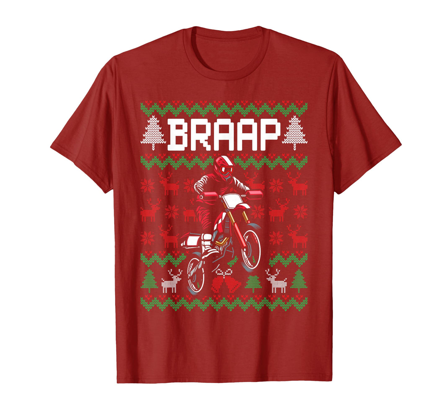 Christmas Motorcycle Motocross Braap Dirt Bike T-Shirt