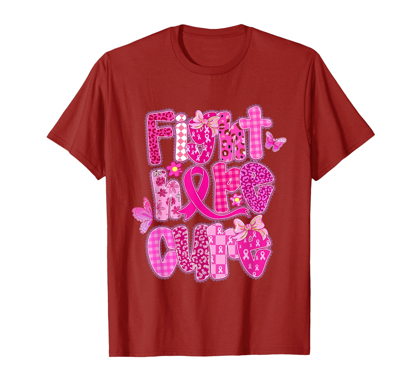 Faith Hope Cure Breast Cancer Awareness Survivor Pink Ribbon T-Shirt
