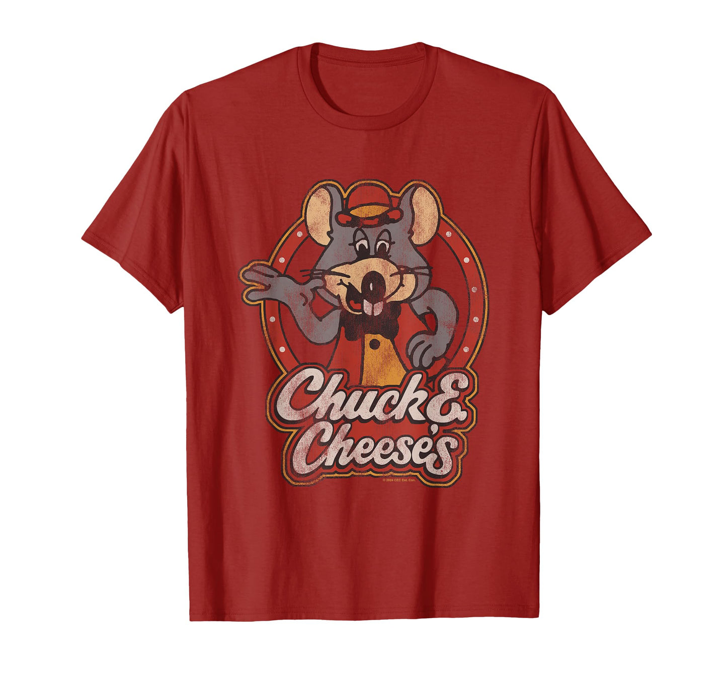 Chuck E. Cheese Classic Entertainer Portrait Distressed T-Shirt