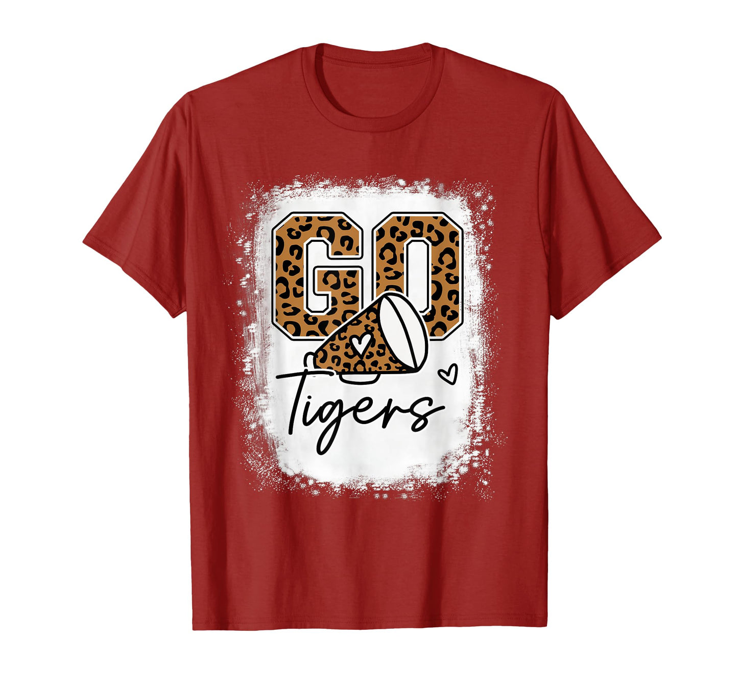 Go Cheer Tigers School Sports Fan Spirits Mascot Leopard T-Shirt