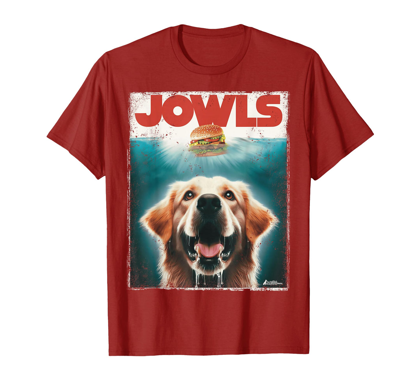 Light Golden Retriever Jowls Top, Paws Cream Lab Dog Mom Dad T-Shirt