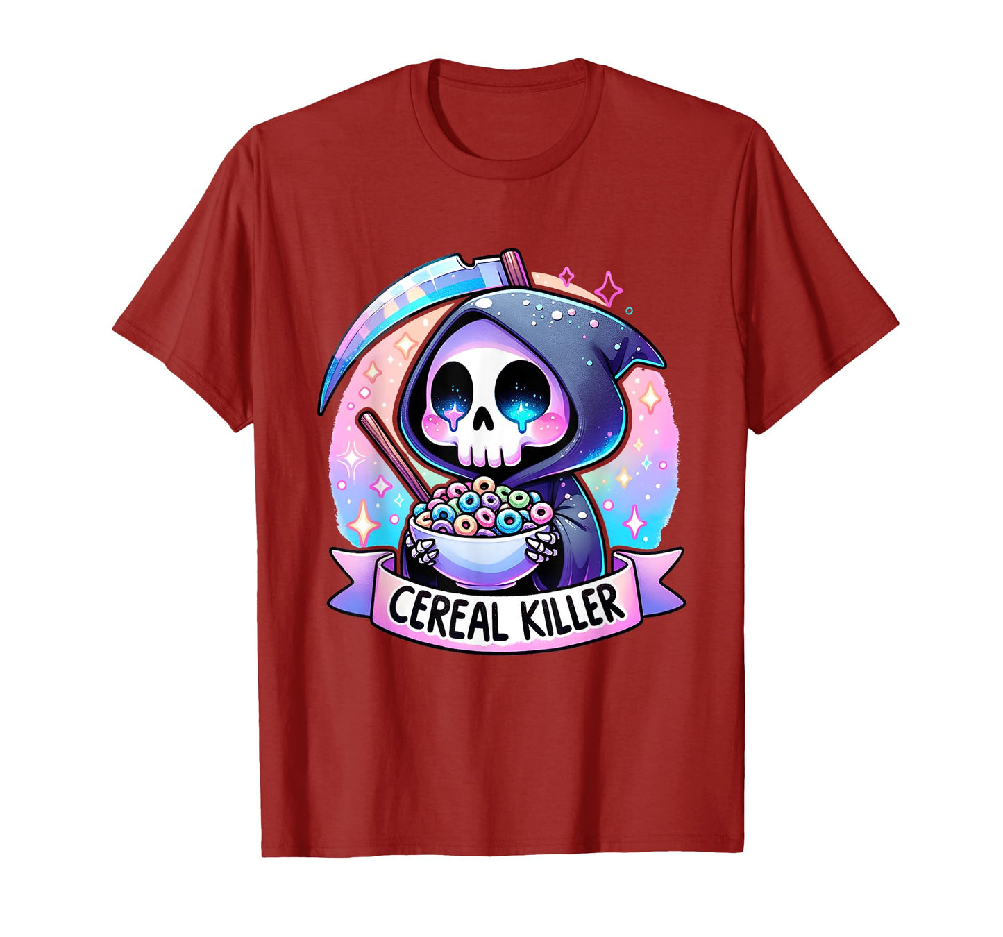 Cereal Killer Breakfast Cereal Bowl Cereals Skull Skeleton T-Shirt