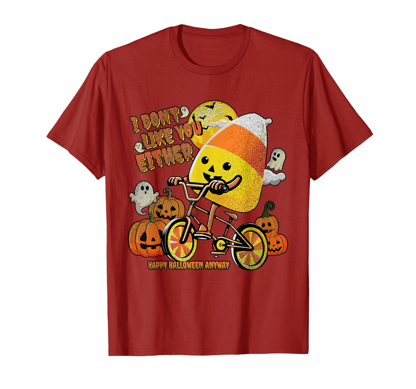 Halloween Costume Team Candy Corn I Don't Like You Either T-Shirt