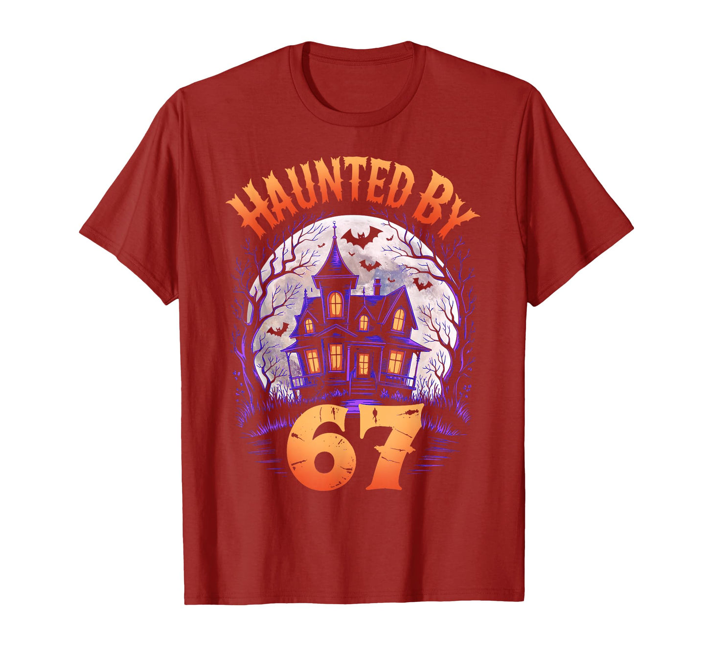 67 Meme Halloween Costume Haunted by 6-7 Brainrot Six Seven T-Shirt