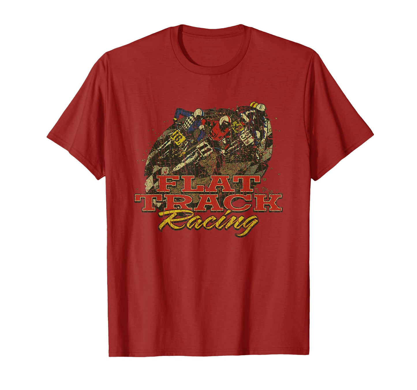 Vintage Flat Track Motorcycle Racing 1974 Dirt Biker T-Shirt