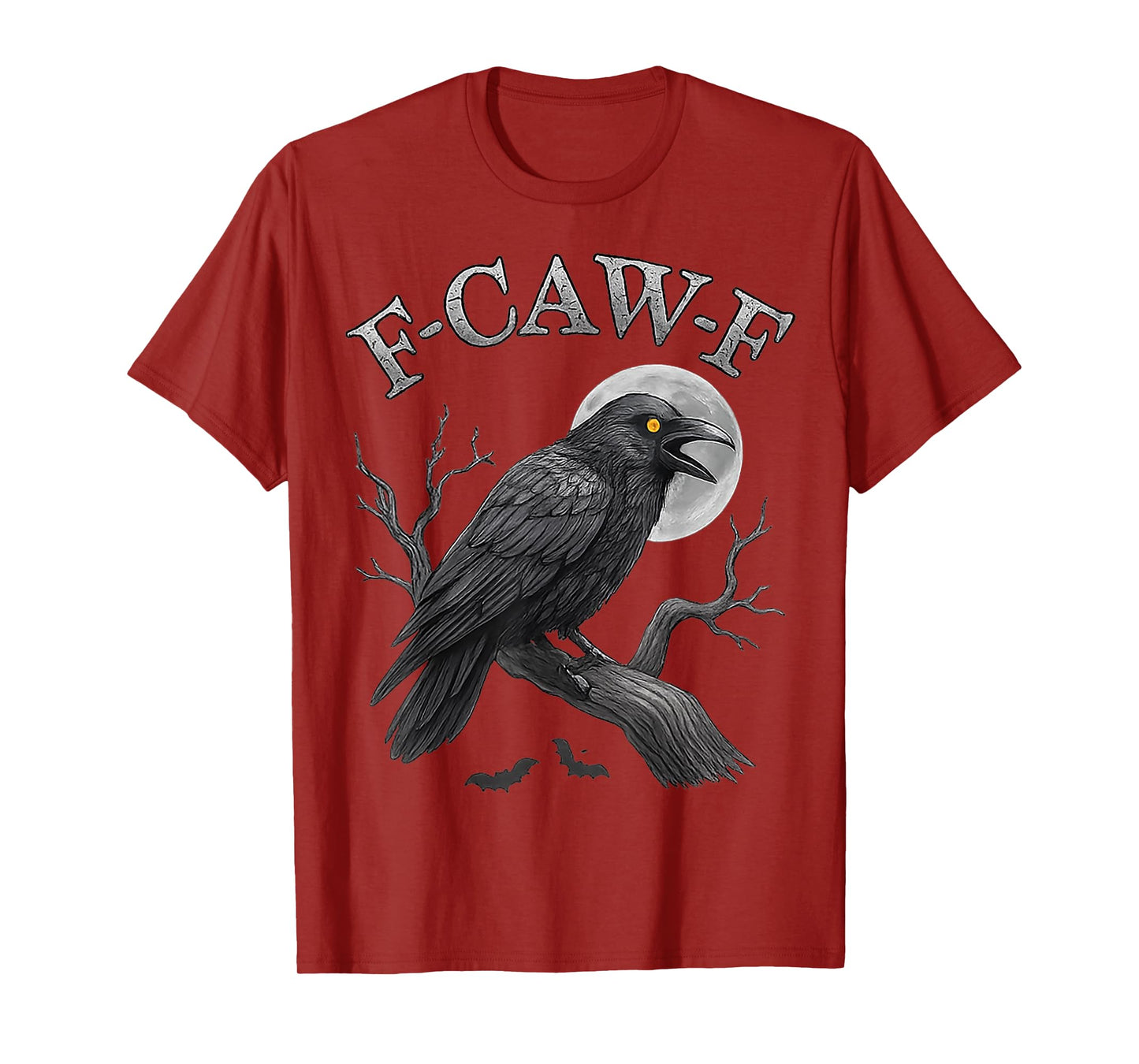 Black Crow F-Caw-F Black Raven Bird Gothic Humor Meme Funny T-Shirt