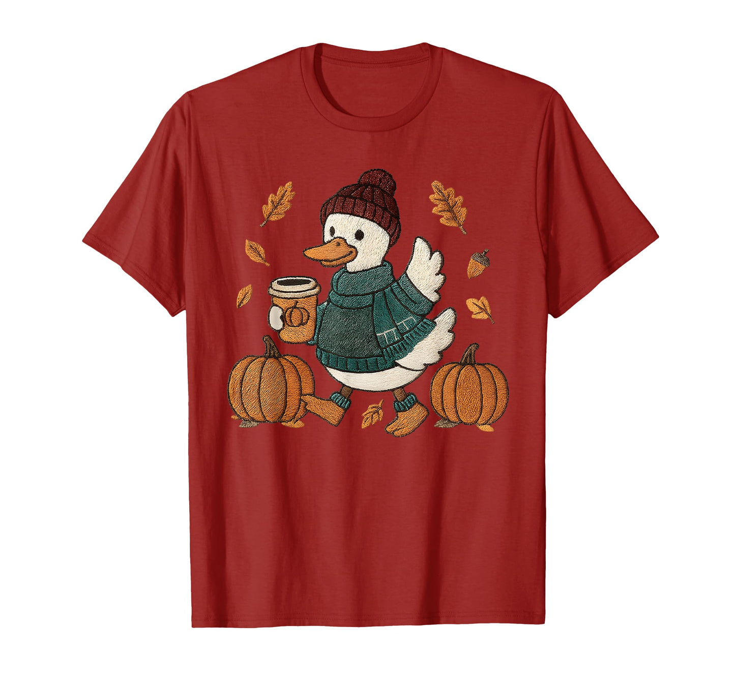 Cozy Season Duck Cute Fall Duck Pumpkin Spice Autumn Coffee T-Shirt