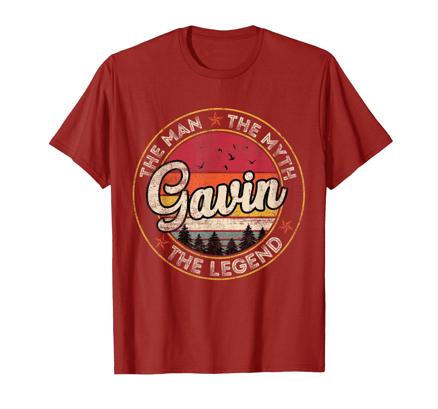 Gavin The Man The Myth The Legend Personalized Name T-Shirt