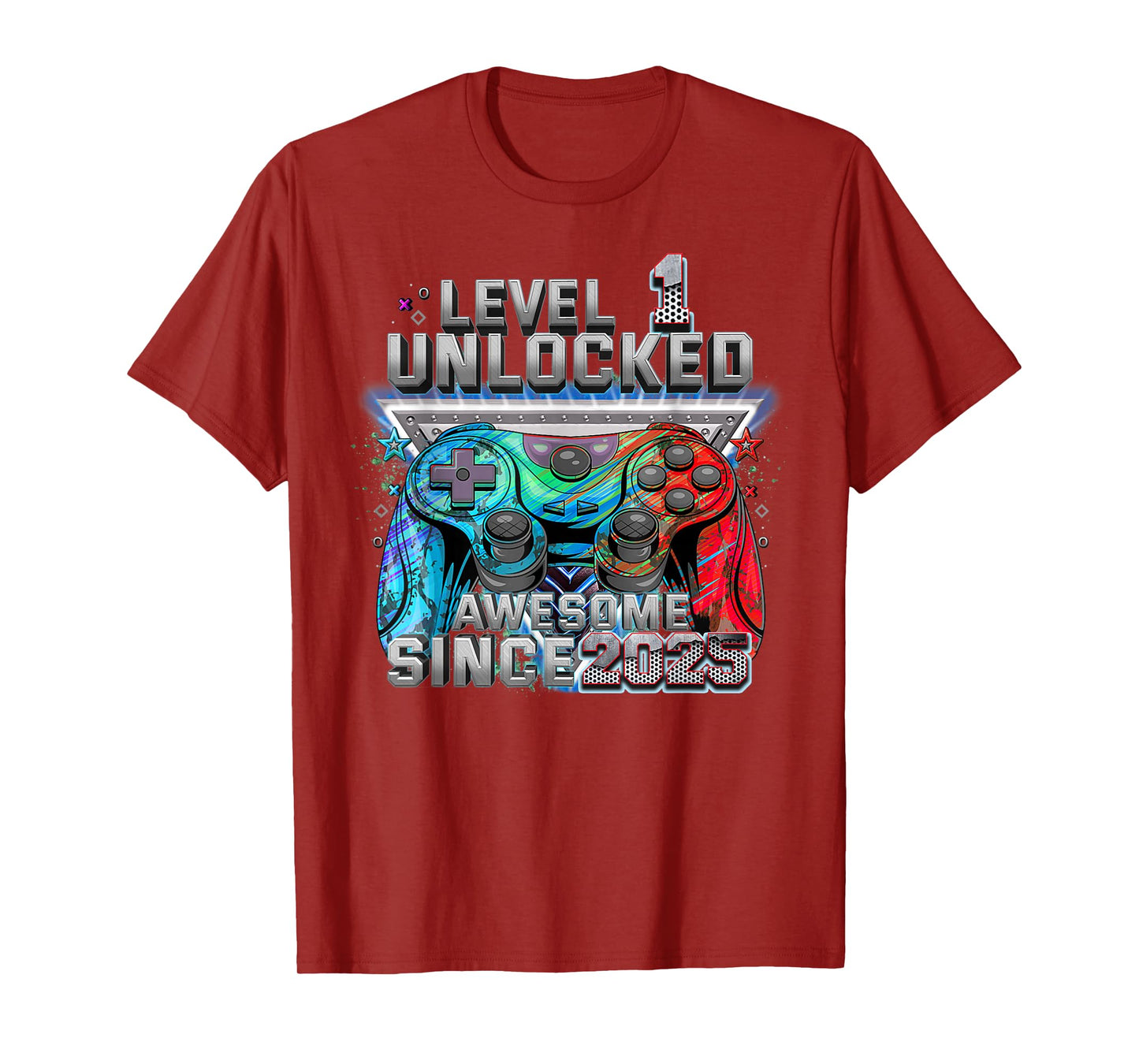 Level 1 Unlocked Gamer Gifts 1st Birthday Gaming Boys Kids T-Shirt