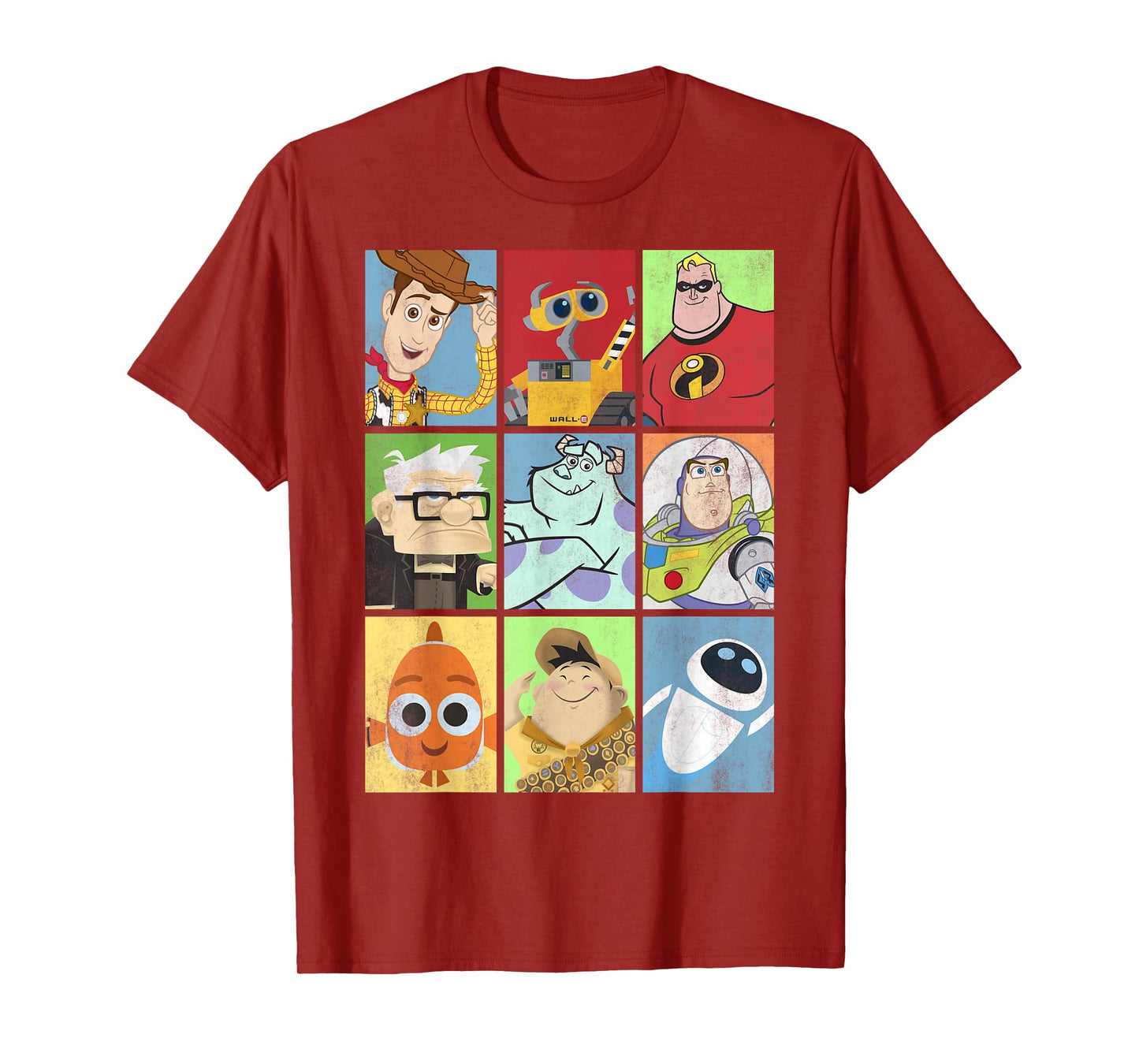 Disney Pixar Collection Iconic Characters Box Up Vintage T-Shirt