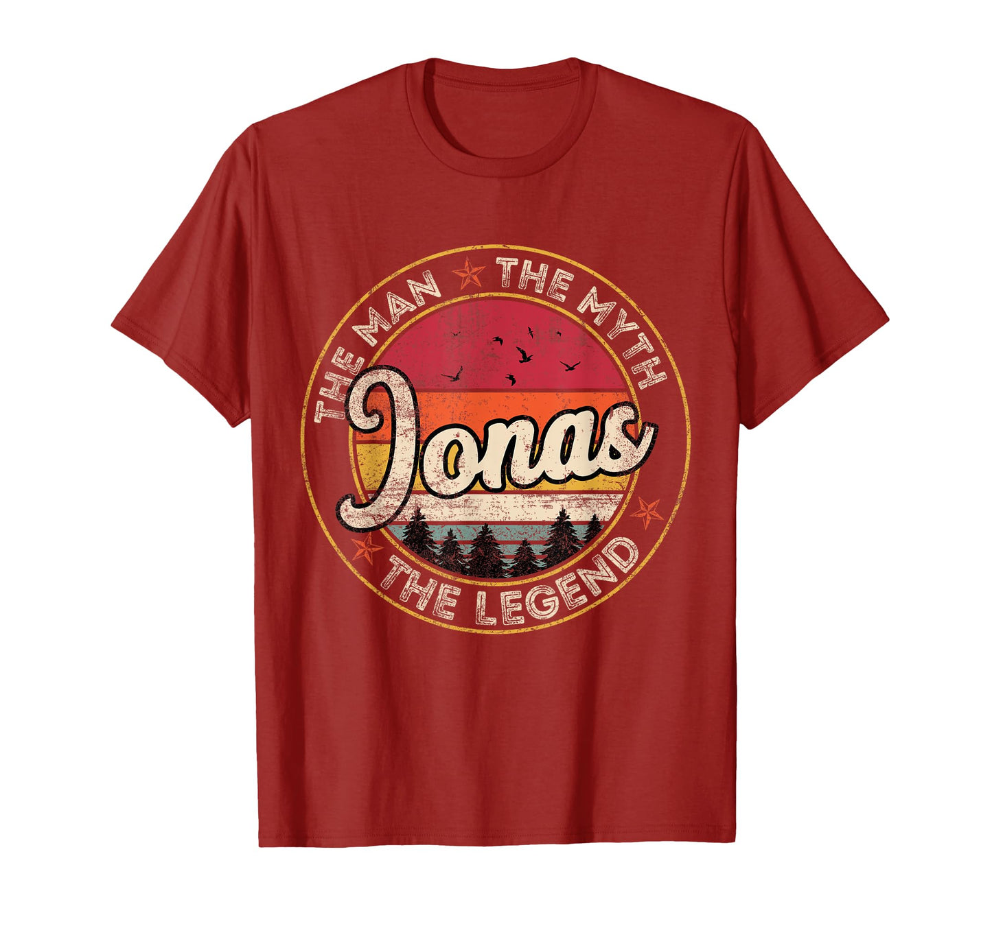 Jonas The Man The Myth The Legend Personalized Name T-Shirt