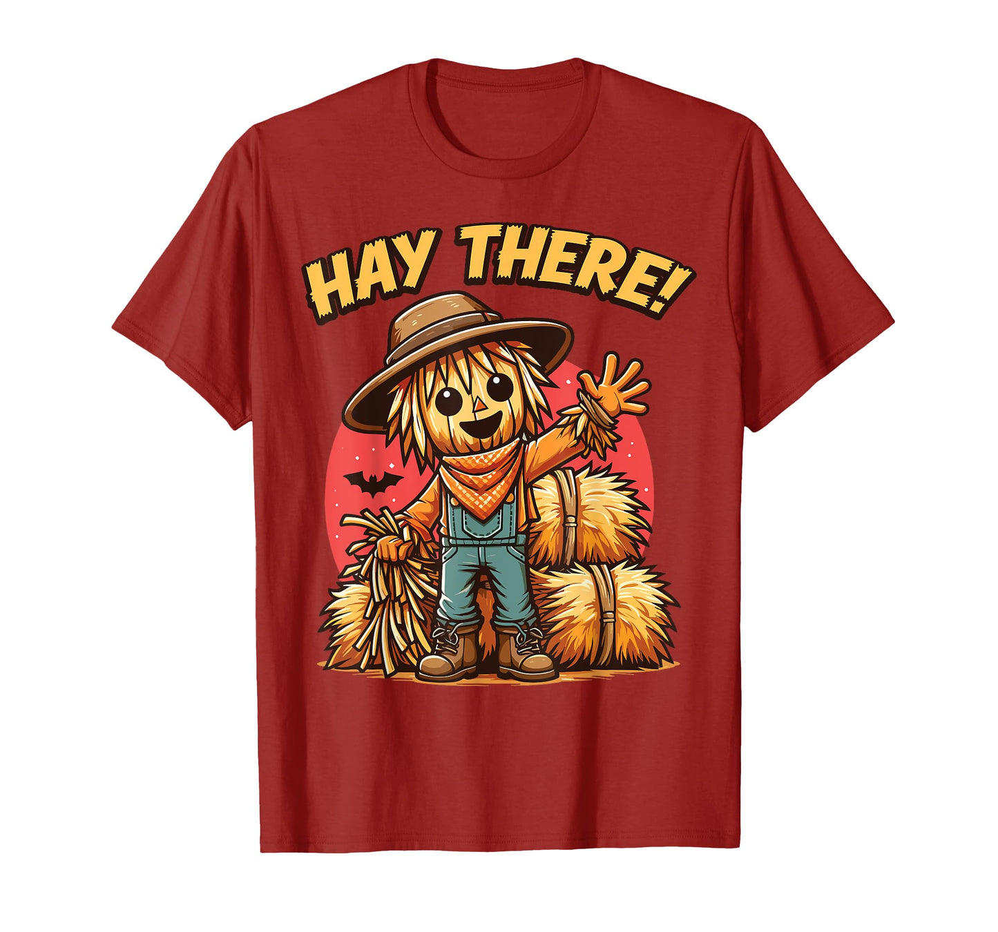 Hay There Funny Scarecrow Halloween T-Shirt