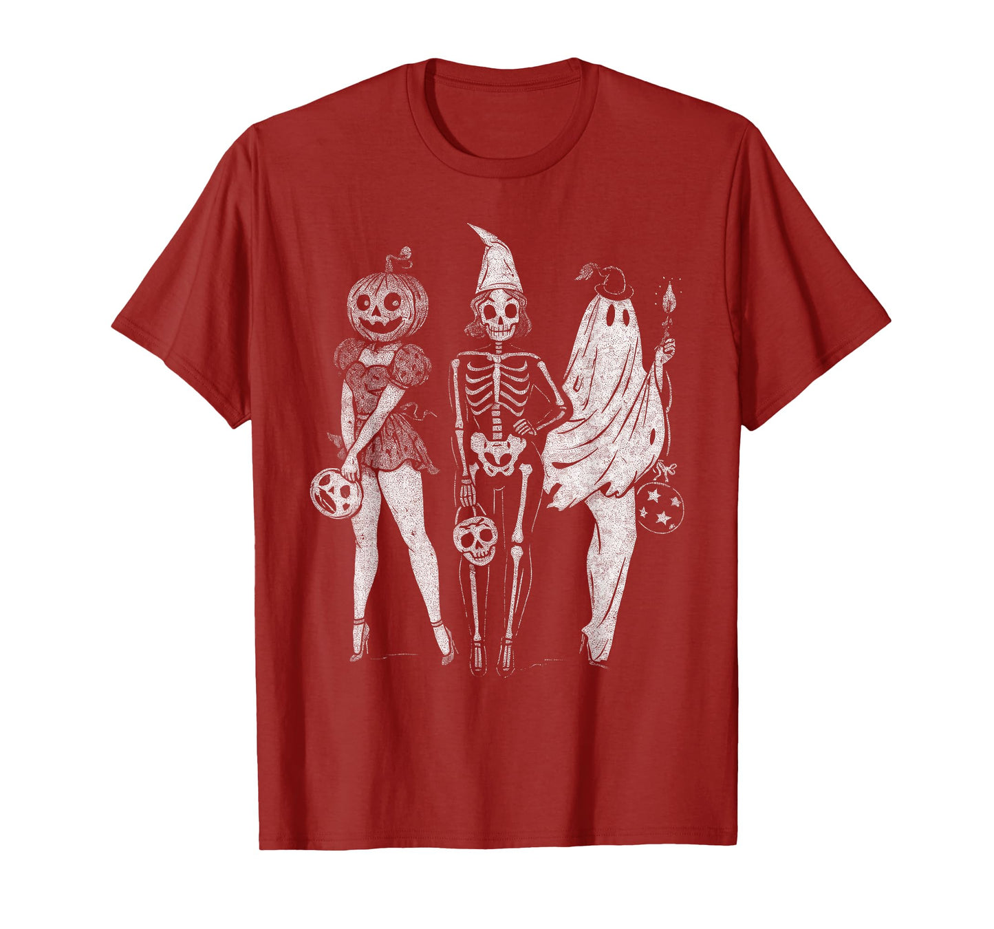 Vintage Spooky Squad Funny Girl Witchy Fall Season Halloween T-Shirt