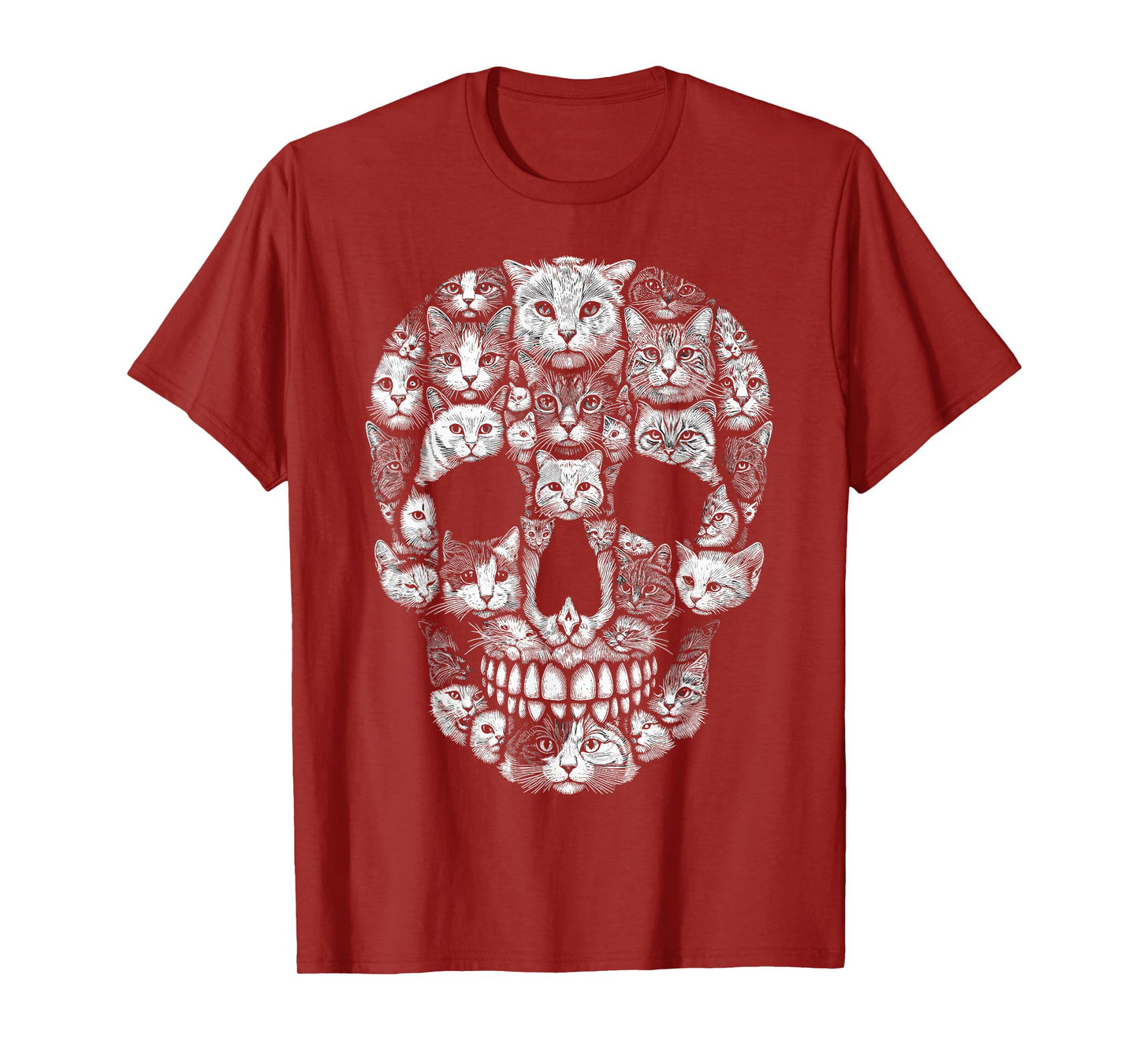 Cat Skull Kitty Skeleton Halloween Costume Cat T-Shirt for Men Women Kids