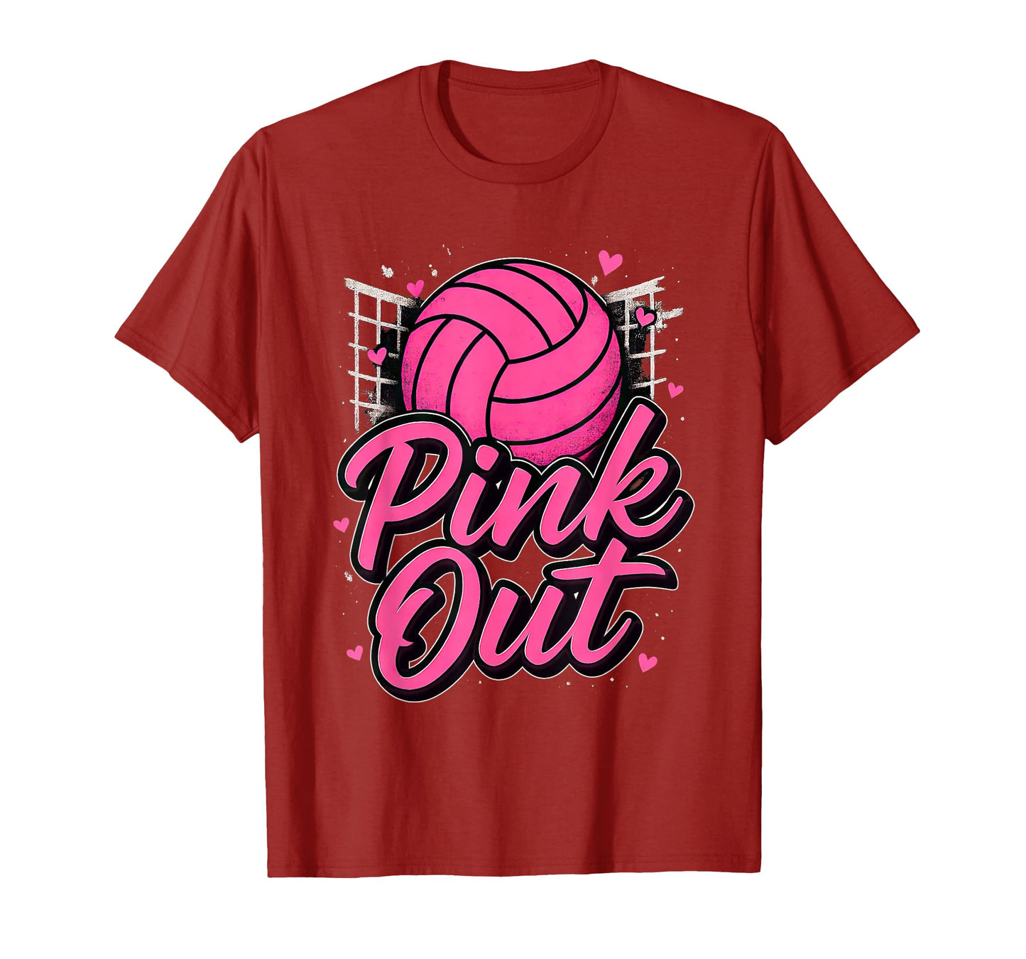 Pink Out Volleyball Breast Cancer Awareness Girl Women T-Shirt